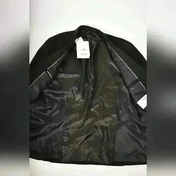 NWT SELECTED HOMME Black Viscose Nylon Stretch Slim Fit Soft Blazer Jacket 40R - Picture 5 of 12